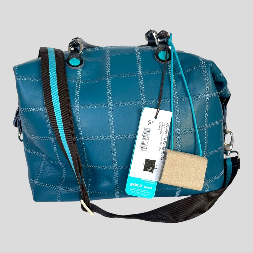 GABS G43 BORSA LEATHER PATCHWORK CONVERTIBLE CROS… - image 2